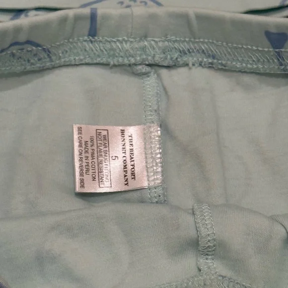 🎉 EUC 🎉 TBBC Sz 5 Light Blue Golf-Print Pajama Set - Picture 3 of 3